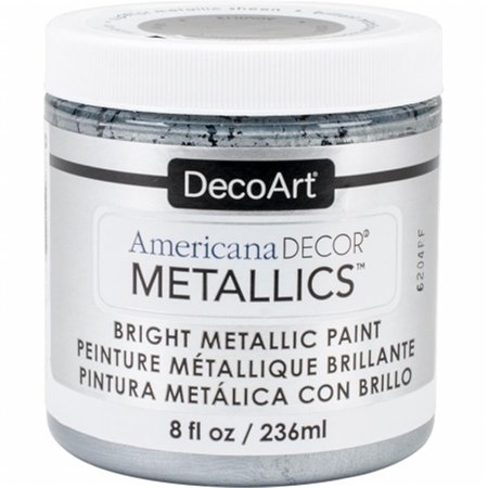 DECO ART 8 oz Americana Decor Metallic Paint, Silver DE379422